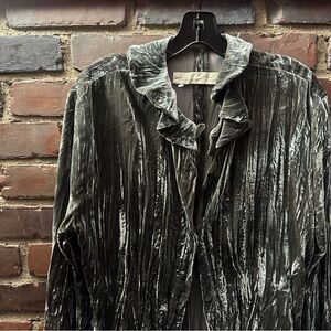 VTG Crushed Velvet Romantic Whimsigoth Bohemian -small -42 Chest -high Low